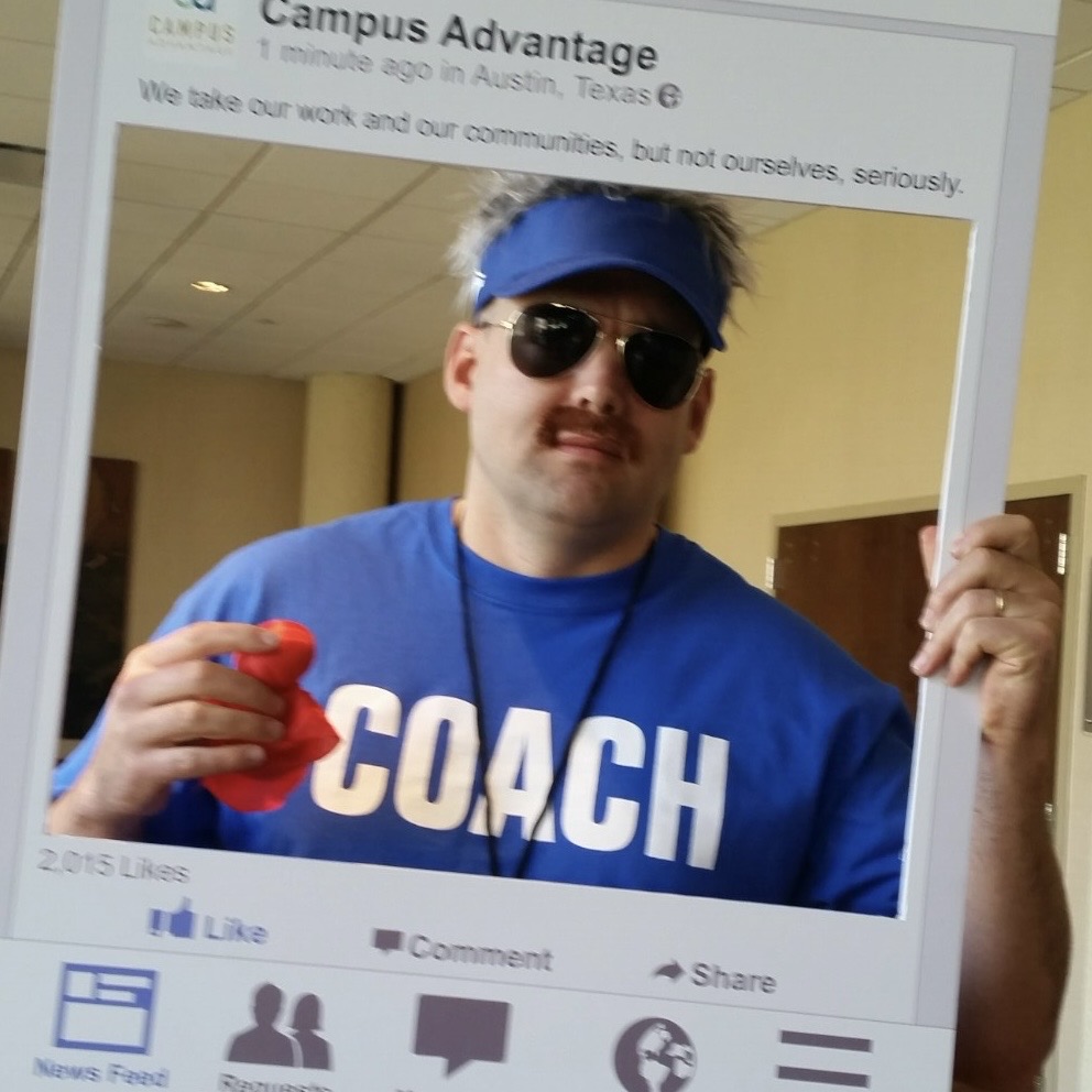 Dan having fun at a Campus Advantage team event