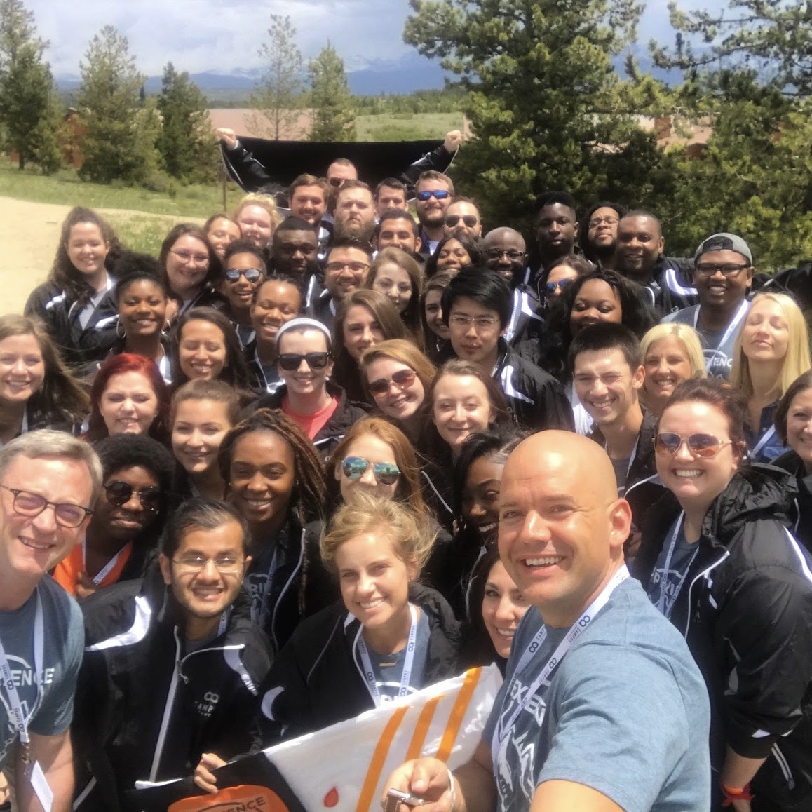 Dan with a Campus Advantage team at a retreat
